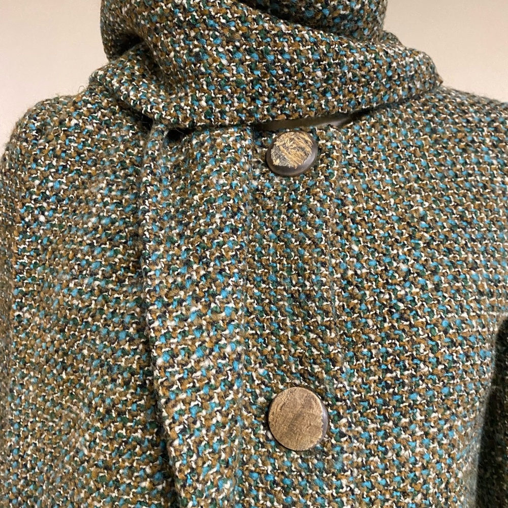Max Mara Boucle Single Breasted Blazer and Midi Skirt and Scarf Set
